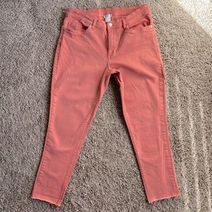 𝅺🌟Venus Peach/Coral Skinny Jeans - Size 14